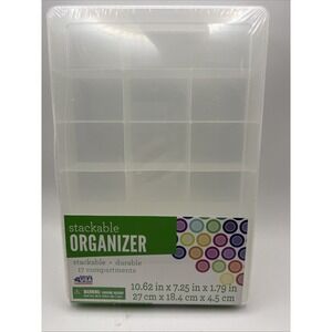 Stackable Clear Plastic‎ Organizer Container - For Crafts, Beads, Jewelry Making